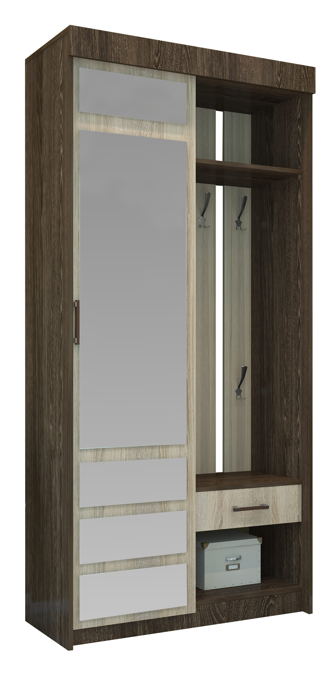 Прихожая Смайл 3 (Ш-1000 × В-2116 × Г-446 мм)/Разные Цвета