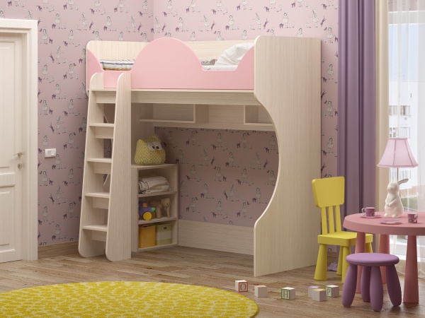 Детская Кровать-Чердак Боско-10 МДФ (Ш-1832 x В-1800  x Г-1120 мм/сп.место 800 х 1800 мм/Разные Цвета