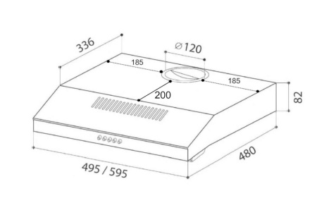 Подвесная вытяжка S 500 WHITE